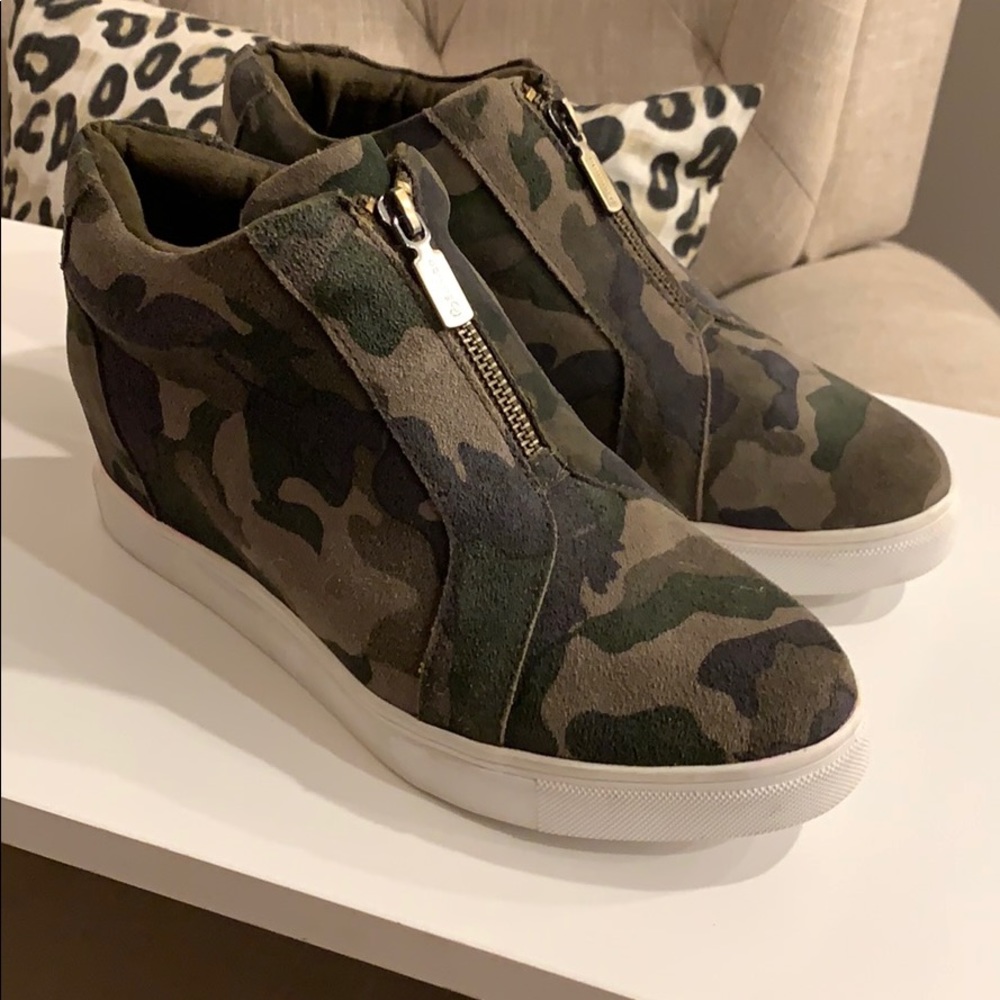 Camo Wedge Sneakers
